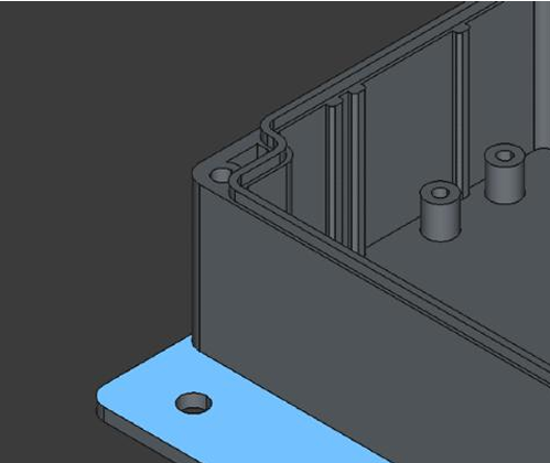 Industrial enclosure base detail
